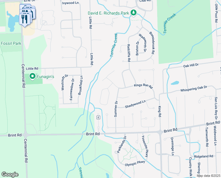 map of restaurants, bars, coffee shops, grocery stores, and more near 5247 Olde Ridge Road in Sylvania