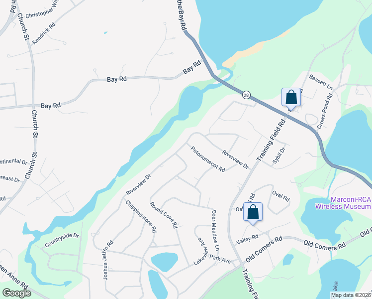 map of restaurants, bars, coffee shops, grocery stores, and more near 648 Riverview Drive in Chatham