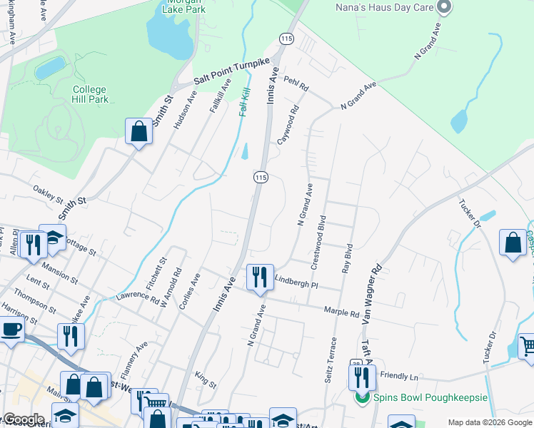 map of restaurants, bars, coffee shops, grocery stores, and more near 6 Jackman Drive in Arlington