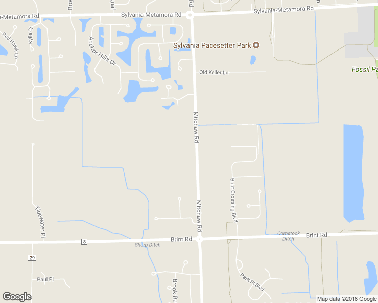 map of restaurants, bars, coffee shops, grocery stores, and more near 5350 Mitchaw Road in Sylvania