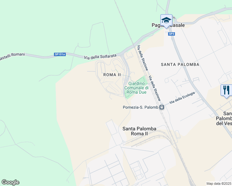 map of restaurants, bars, coffee shops, grocery stores, and more near 22 Viale delle Arti in Città metropolitana di Roma Capitale