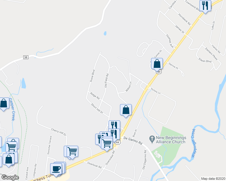 map of restaurants, bars, coffee shops, grocery stores, and more near 40 Edwin Road in Arlington