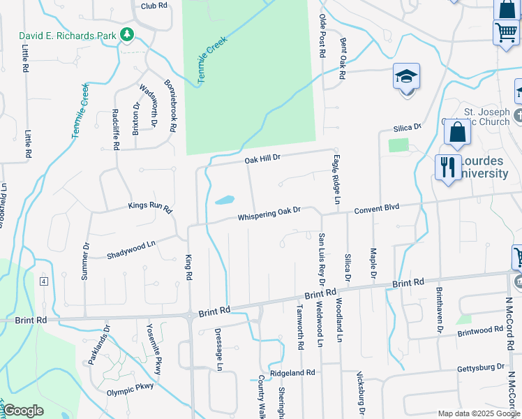 map of restaurants, bars, coffee shops, grocery stores, and more near 7306 Whispering Oak Dr in Sylvania