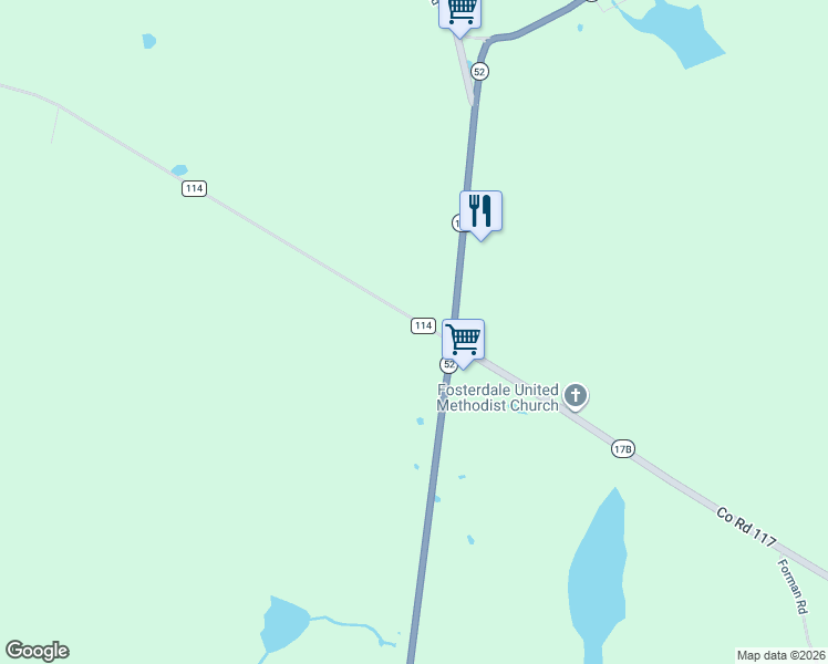 map of restaurants, bars, coffee shops, grocery stores, and more near 1166 County Road 114 in Cochecton