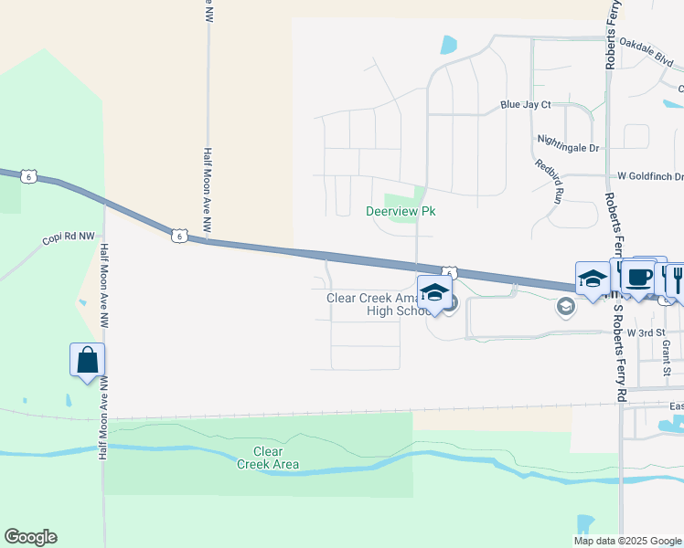 map of restaurants, bars, coffee shops, grocery stores, and more near 1300 Tall Grass Avenue in Tiffin