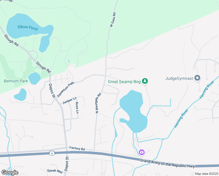 map of restaurants, bars, coffee shops, grocery stores, and more near 16 Cahoon Lane in Harwich