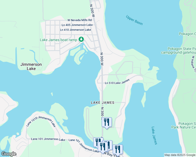 map of restaurants, bars, coffee shops, grocery stores, and more near Ln 450 Jimmerson Lake in Fremont