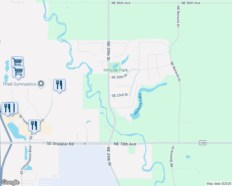 map of restaurants, bars, coffee shops, grocery stores, and more near 3107 Southeast 23rd Street in Ankeny
