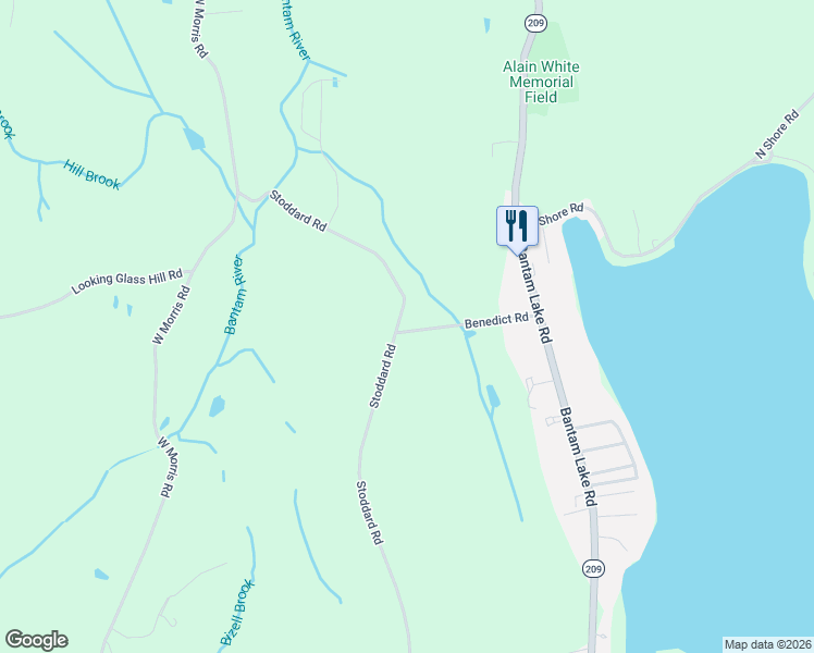map of restaurants, bars, coffee shops, grocery stores, and more near 56 Benedict Road in Morris