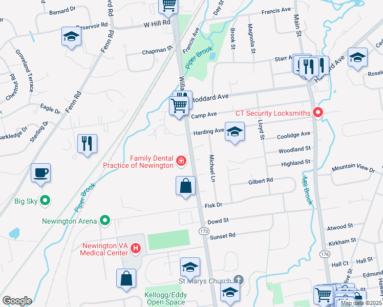 424 Willard Avenue Newington Ct Walk Score Map Of Restaurants Bars Coffee S Grocery Ore Near 424