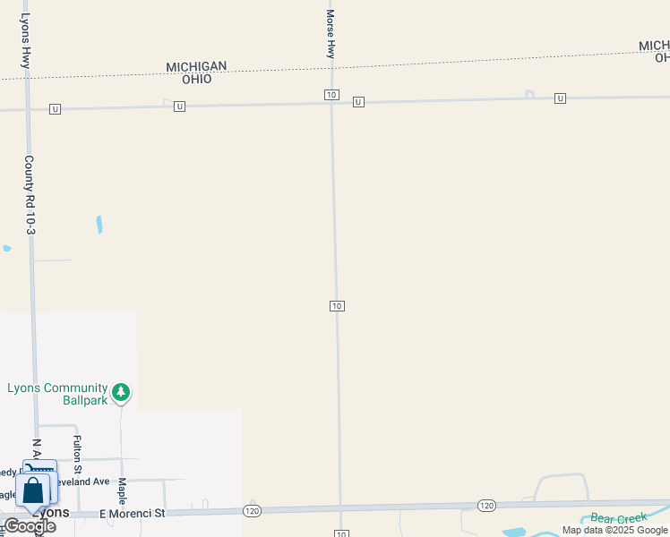 map of restaurants, bars, coffee shops, grocery stores, and more near in Lyons