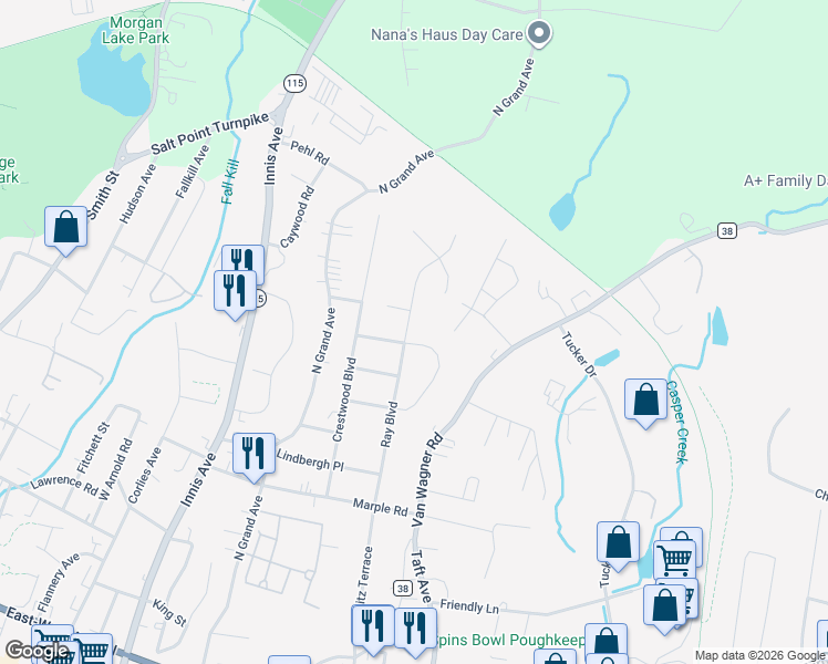 map of restaurants, bars, coffee shops, grocery stores, and more near 16 Jamil Court in Arlington