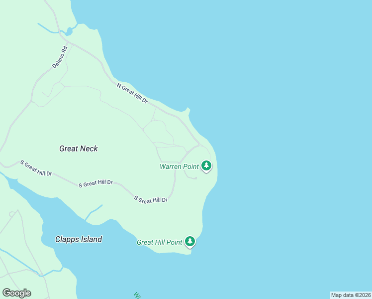 map of restaurants, bars, coffee shops, grocery stores, and more near Great Hill Dr in Marion