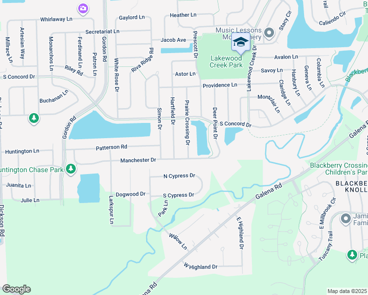 map of restaurants, bars, coffee shops, grocery stores, and more near 2526 Hartfield Drive in Montgomery