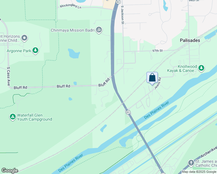 map of restaurants, bars, coffee shops, grocery stores, and more near 11S443 Rachael Court in Willowbrook