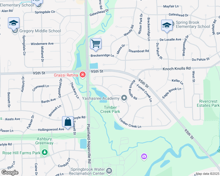 map of restaurants, bars, coffee shops, grocery stores, and more near 807 Turtle Creek Court in Naperville
