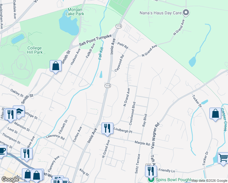 map of restaurants, bars, coffee shops, grocery stores, and more near 105 Jackman Drive in Arlington