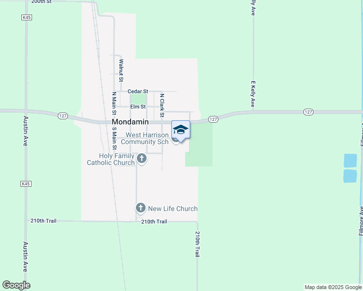 map of restaurants, bars, coffee shops, grocery stores, and more near 410 Pine Street in Mondamin