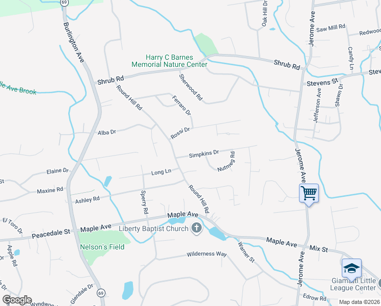 map of restaurants, bars, coffee shops, grocery stores, and more near 35 Simpkins Drive in Bristol