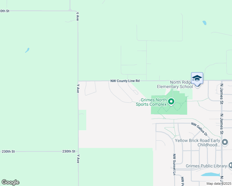 map of restaurants, bars, coffee shops, grocery stores, and more near 2606 Northwest Willowbrooke Drive in Grimes