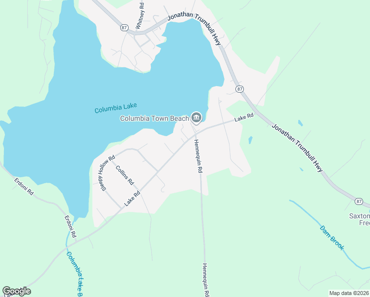 map of restaurants, bars, coffee shops, grocery stores, and more near 25 Lake Road in Columbia