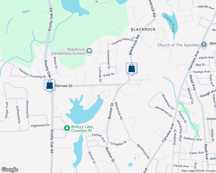 map of restaurants, bars, coffee shops, grocery stores, and more near 165 Gervais Street in Coventry