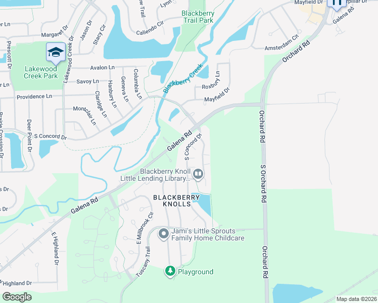map of restaurants, bars, coffee shops, grocery stores, and more near 156 Concord Drive South in Oswego