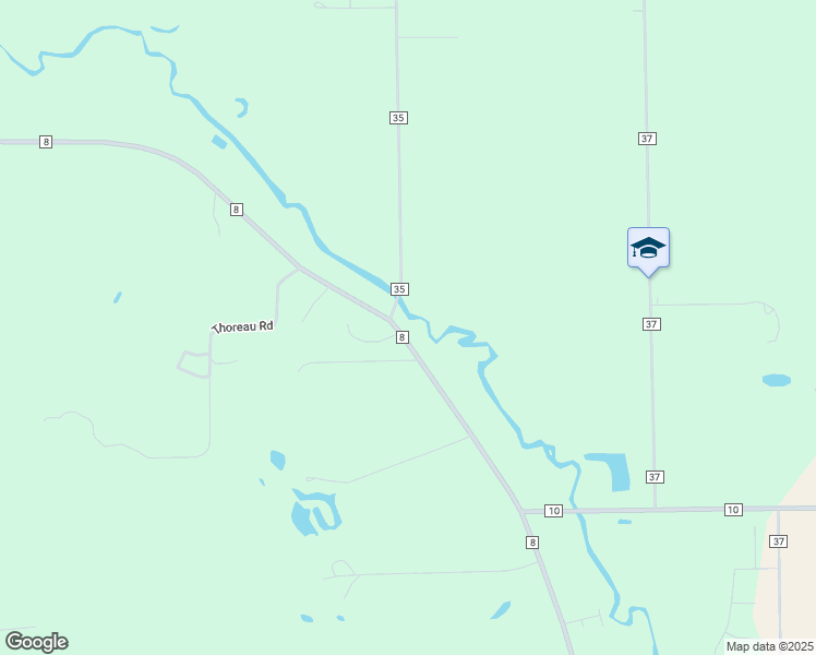 map of restaurants, bars, coffee shops, grocery stores, and more near 54180 County Road 8 in Middlebury