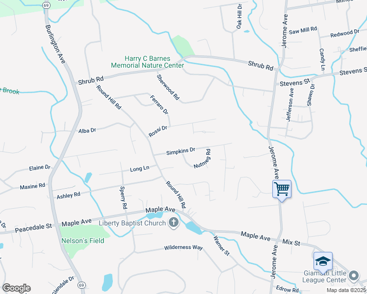 map of restaurants, bars, coffee shops, grocery stores, and more near 75 Simpkins Drive in Bristol