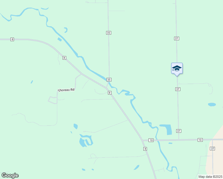 map of restaurants, bars, coffee shops, grocery stores, and more near 54180 County Road 8 in Middlebury