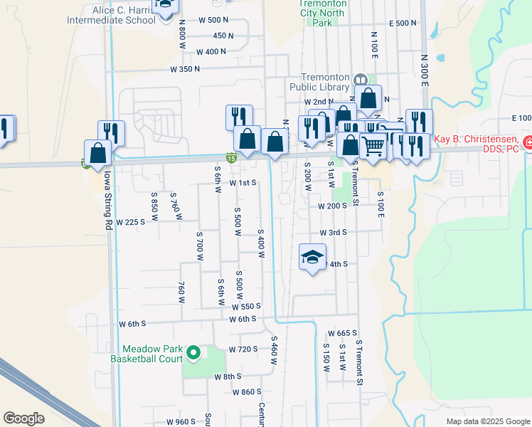 map of restaurants, bars, coffee shops, grocery stores, and more near 209 West 400 North in Tremonton
