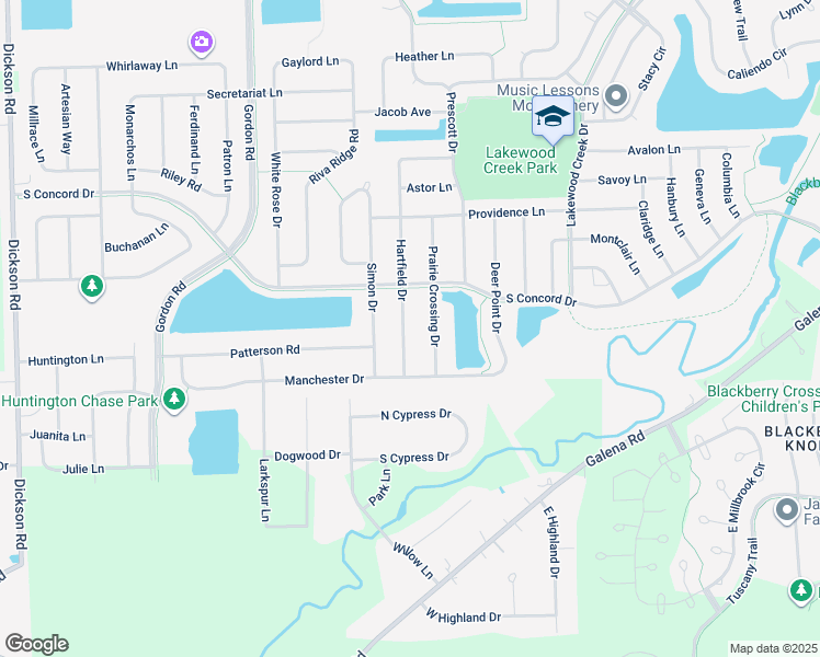 map of restaurants, bars, coffee shops, grocery stores, and more near 2526 Hartfield Drive in Montgomery