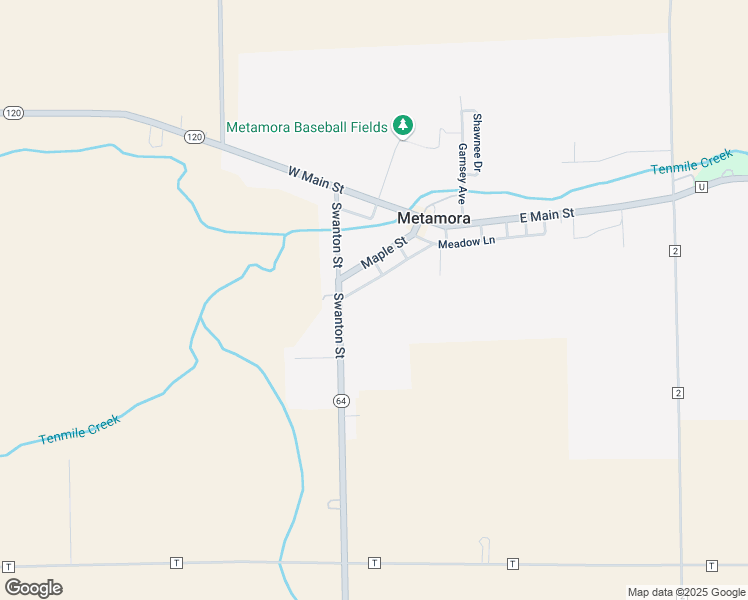 map of restaurants, bars, coffee shops, grocery stores, and more near 271 Mill St in Metamora