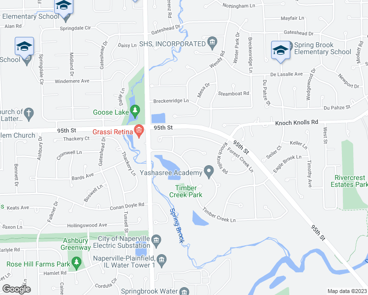 map of restaurants, bars, coffee shops, grocery stores, and more near 807 Turtle Creek Court in Naperville