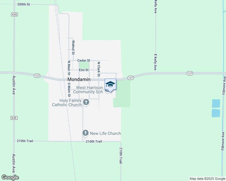 map of restaurants, bars, coffee shops, grocery stores, and more near 410 Pine Street in Mondamin