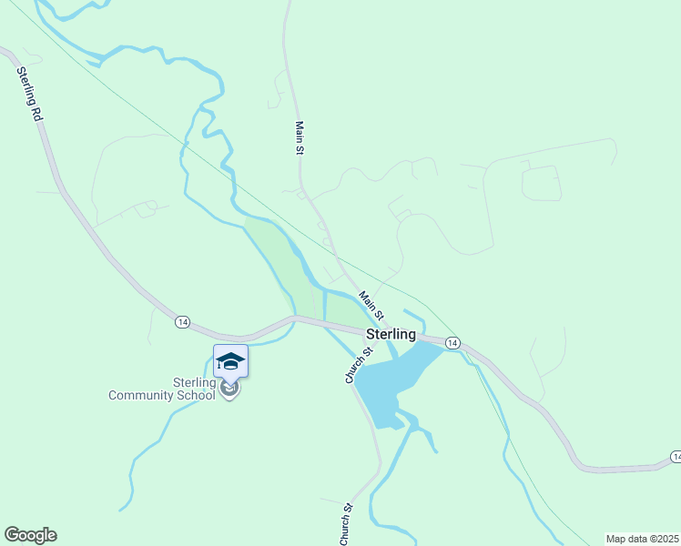 map of restaurants, bars, coffee shops, grocery stores, and more near 13 Grove Street in Sterling