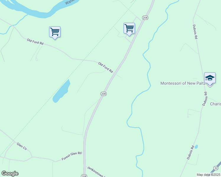 map of restaurants, bars, coffee shops, grocery stores, and more near 320 New York 208 in New Paltz