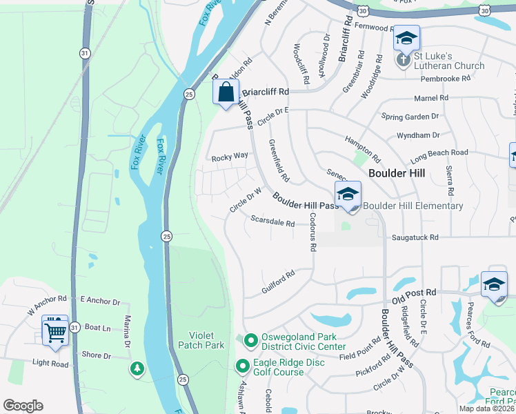 map of restaurants, bars, coffee shops, grocery stores, and more near 3 Creve Court in Montgomery