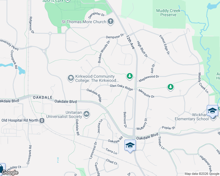 map of restaurants, bars, coffee shops, grocery stores, and more near 2031-2035 Glen Oaks Drive in Coralville