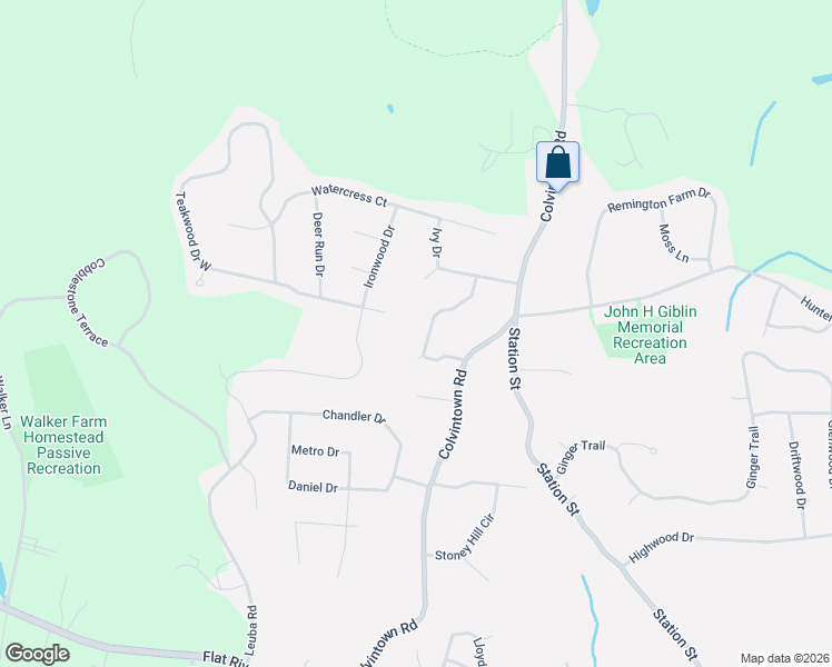 map of restaurants, bars, coffee shops, grocery stores, and more near 18 Sweetwater Drive in Coventry