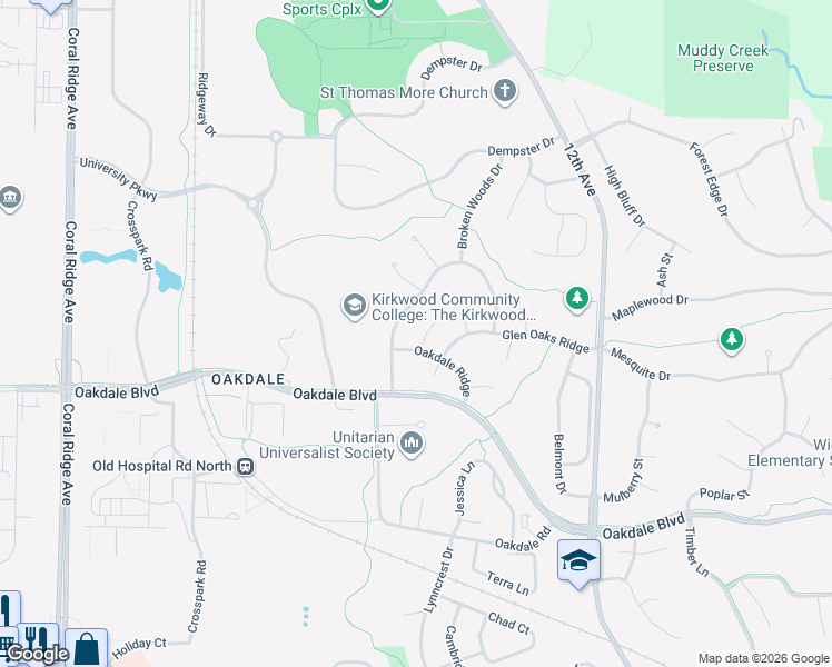 map of restaurants, bars, coffee shops, grocery stores, and more near 2217 Harvest Circle in Coralville
