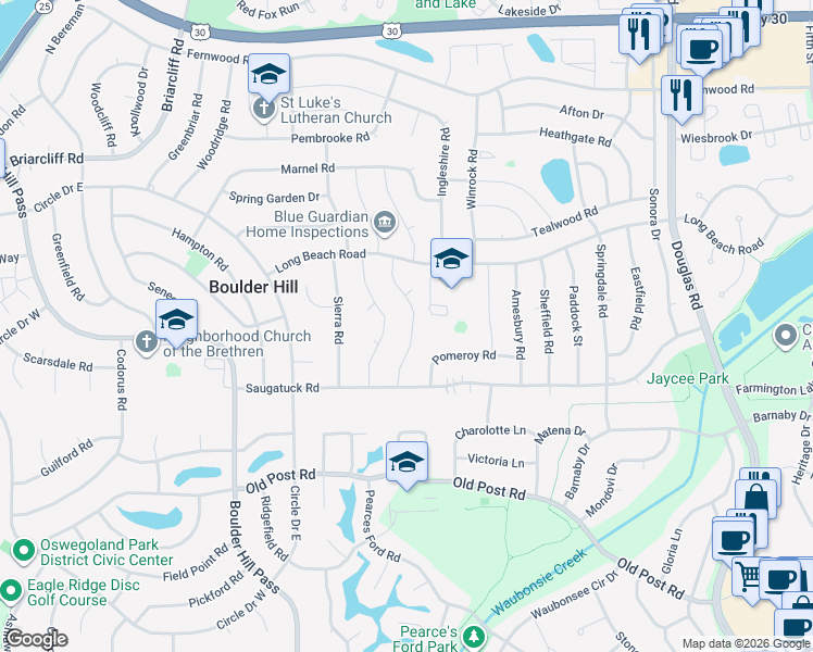 map of restaurants, bars, coffee shops, grocery stores, and more near 66 Hubbard Way in Montgomery