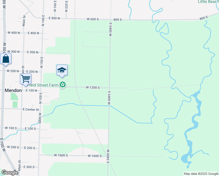 map of restaurants, bars, coffee shops, grocery stores, and more near 1200 South 5400 West in Logan