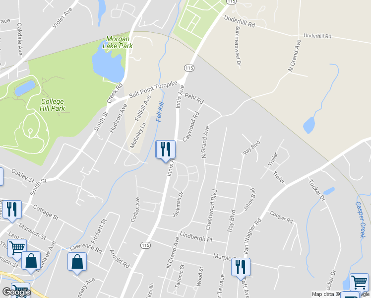 map of restaurants, bars, coffee shops, grocery stores, and more near 199 Innis Avenue in Arlington