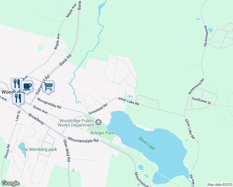 map of restaurants, bars, coffee shops, grocery stores, and more near 148 Regency Country Club Road in Woodridge