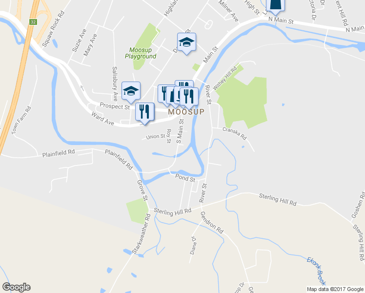 map of restaurants, bars, coffee shops, grocery stores, and more near 6-12 Vosler Drive in Plainfield