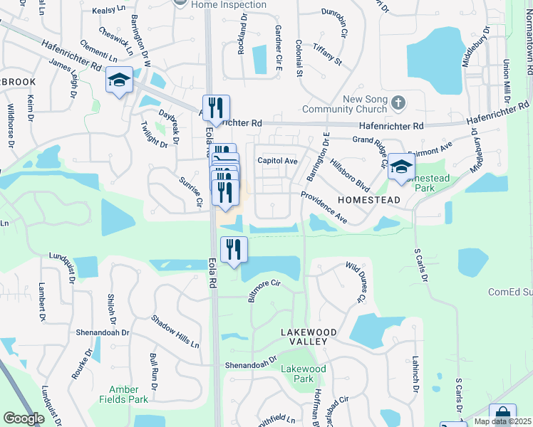 map of restaurants, bars, coffee shops, grocery stores, and more near 2377 Georgetown Circle in Aurora
