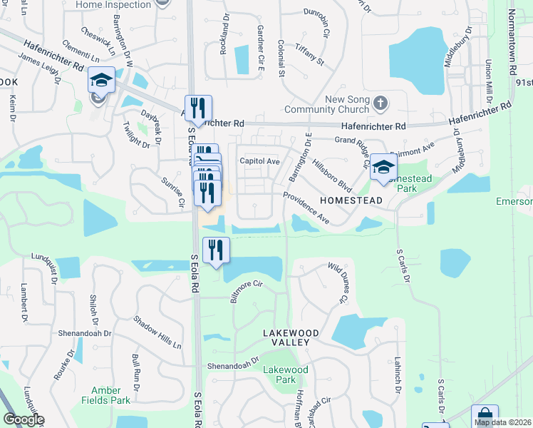 map of restaurants, bars, coffee shops, grocery stores, and more near 2340 Georgetown Circle in Aurora