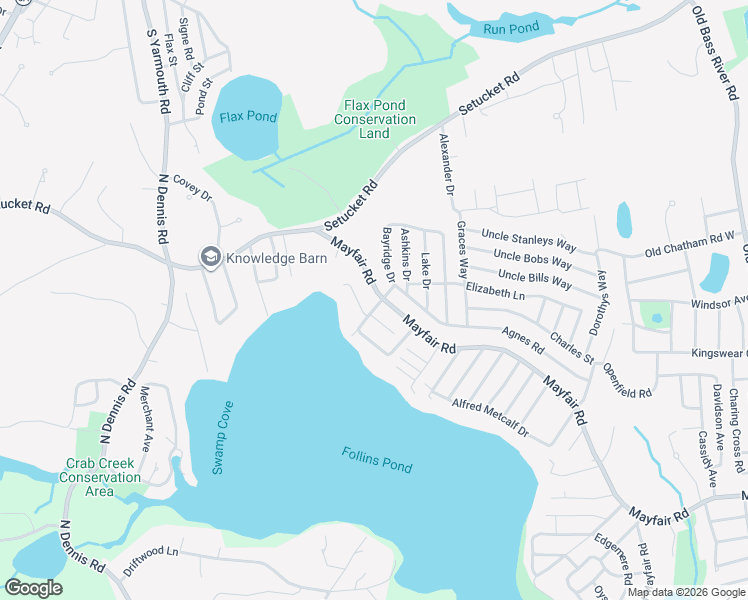 map of restaurants, bars, coffee shops, grocery stores, and more near 3 Ebb Road in Yarmouth