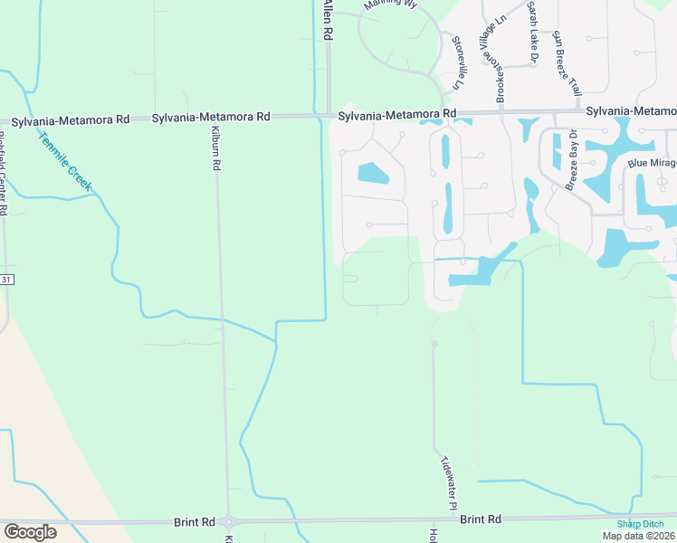map of restaurants, bars, coffee shops, grocery stores, and more near 5424 Kilburn Road in Sylvania